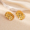 Cercei placati cu aur 18K cu design abstract