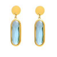 Cercei din otel inoxidabil placati cu aur 18K