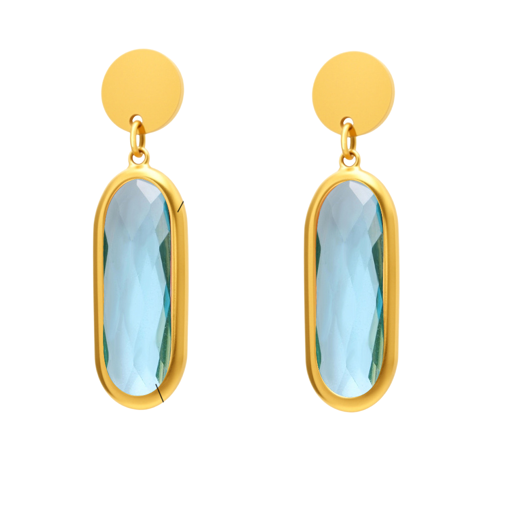 Cercei din otel inoxidabil placati cu aur 18K