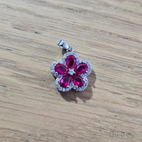 Pandantiv placat cu paladiu, cu cristale zirconii