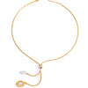 Choker cu inchidere reglabila din otel inoxidabil placat cu aur 18k