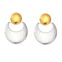 Cercei semiluna din oțel inoxidabil placați cu aur 18K