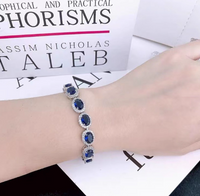 Bratara placata cu paladiu, cu zirconii si inchidere fixa