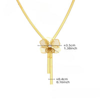 Colier cu floare 3D din otel inoxidabil placat cu aur 18K