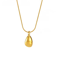 Colier cu pandantiv din otel inoxidabil placat cu aur 18K