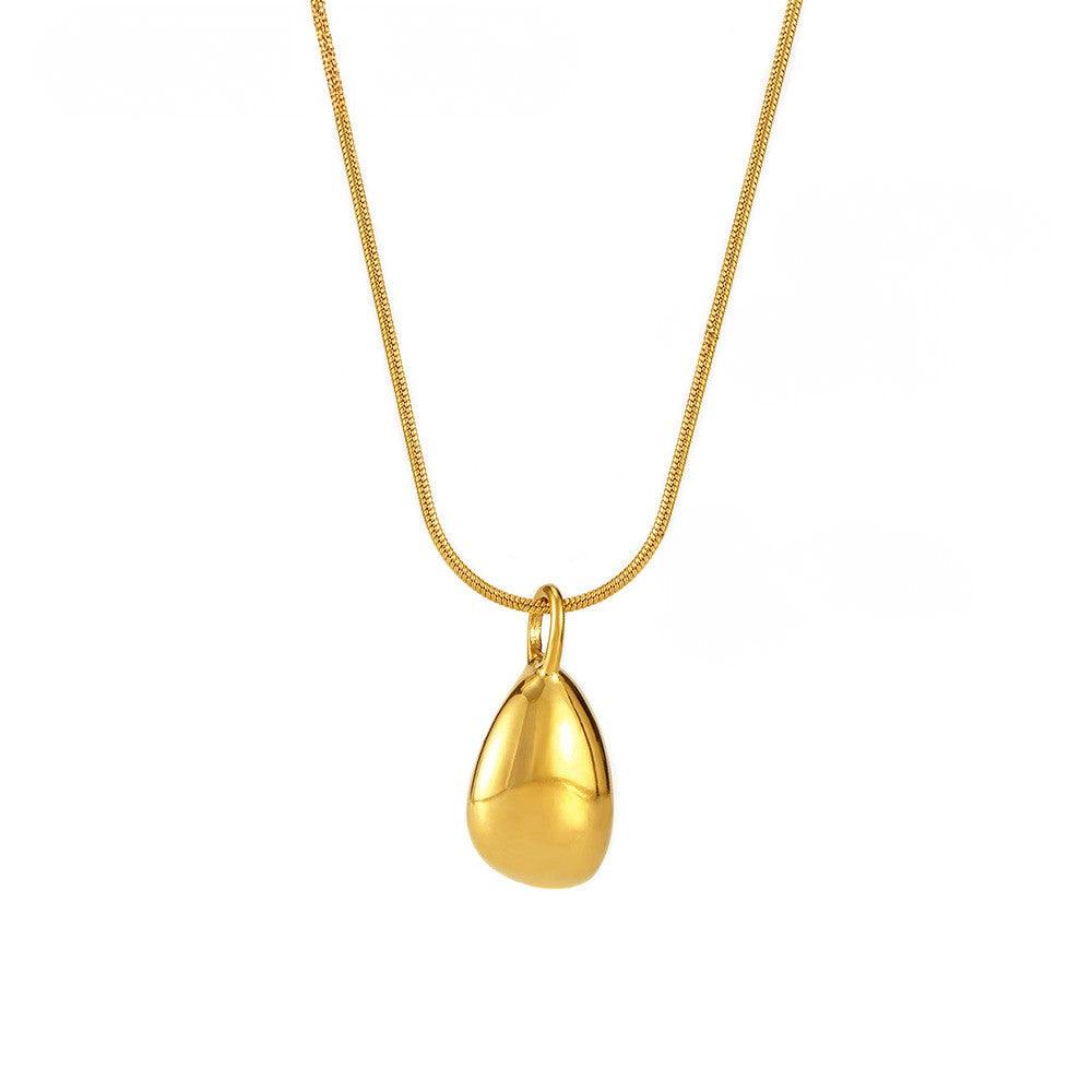 Colier cu pandantiv din otel inoxidabil placat cu aur 18K