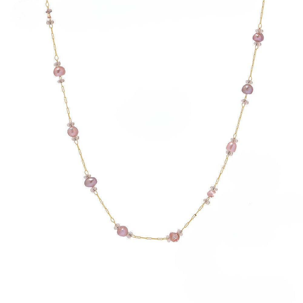 Colier din otel inoxidabil cu perle de cultura