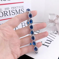 Bratara placata cu paladiu, cu zirconii si inchidere fixa