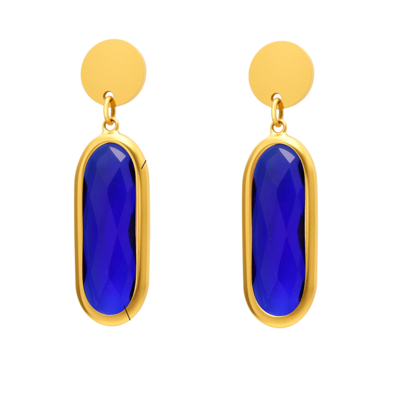 Cercei din otel inoxidabil placati cu aur 18K