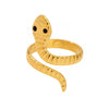 Inel in forma de sarpe din otel inoxidabil placat cu aur 18K