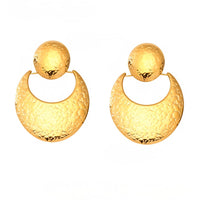 Cercei semiluna din oțel inoxidabil placați cu aur 18K