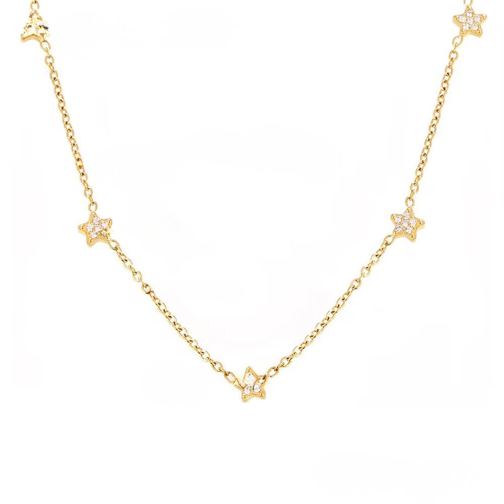 Colier din oțel inoxidabil cu charmuri