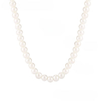 Colier din otel inoxidabil cu perle din cristal