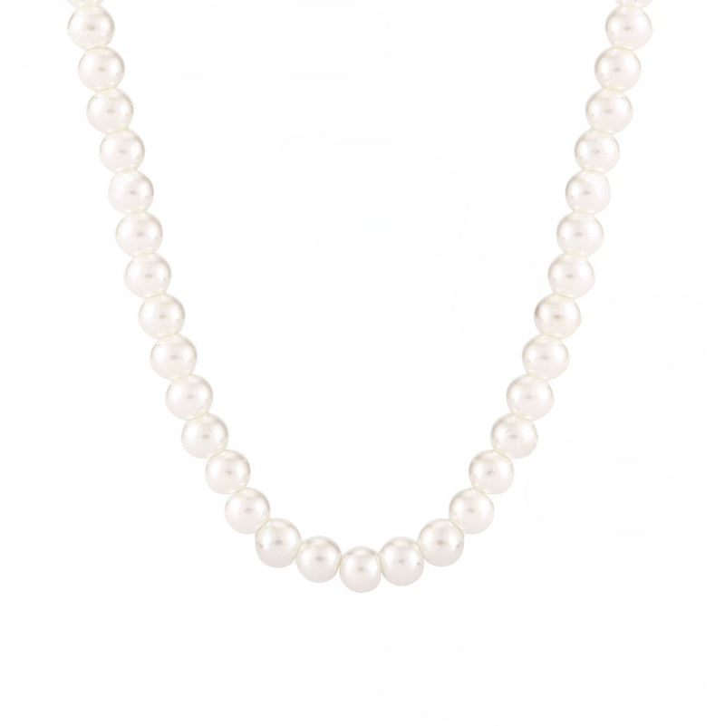 Colier din otel inoxidabil cu perle din cristal