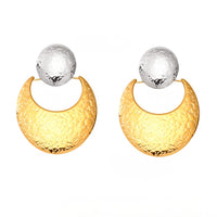 Cercei semiluna din oțel inoxidabil placați cu aur 18K