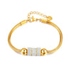 Bratara „Snake Bones” din otel inoxidabil placat cu aur 14k