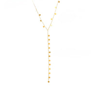 Colier cu banuti din oțel inoxidabil placat cu aur 18K
