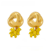 Cercei triunghiulari din oțel inoxidabil placați cu aur 18K si pandantive