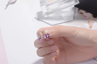 Cercei inima placati cu paladiu si cristale zirconii