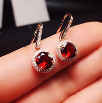 Cercei placati cu aur 14k cu cristale zirconii si ace de argint 925