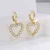 Cercei inima placati cu aur 14k si cristale zirconii