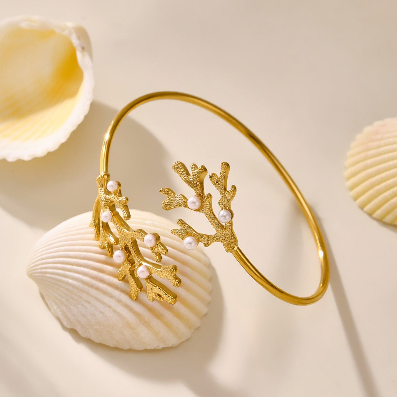 Bratara reglabila din otel inoxidabil cu zirconii placata cu aur 18K