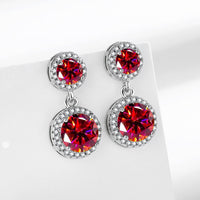 Cercei cu ace din argint 925 si cristale zirconii AAA