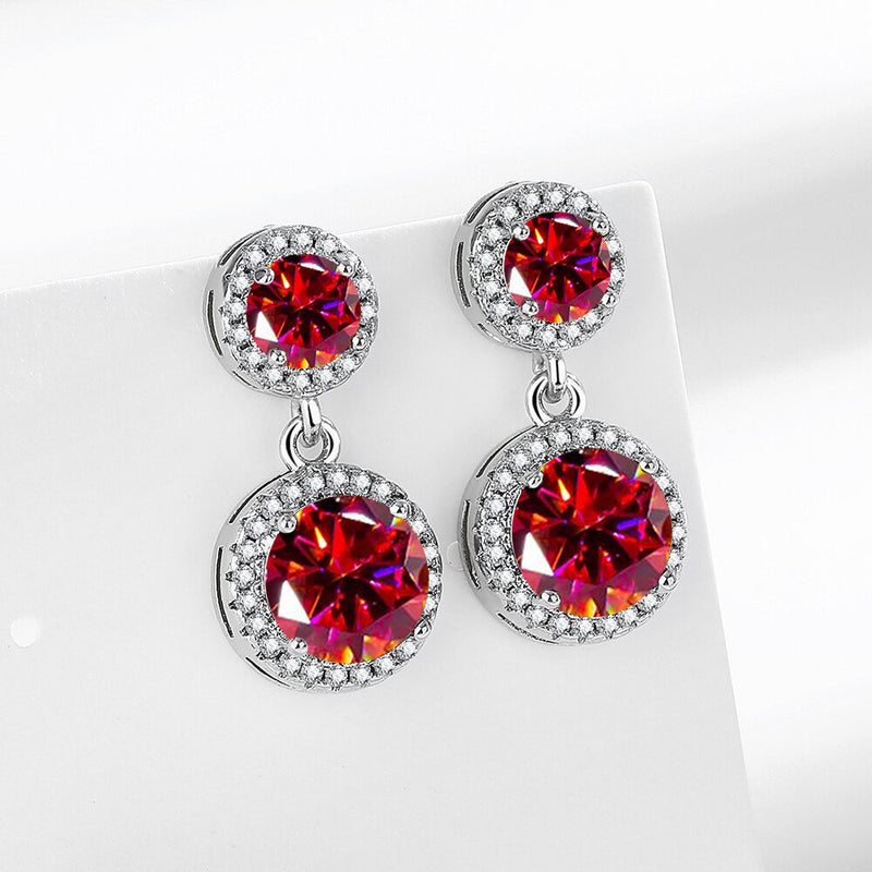 Cercei cu ace din argint 925 si cristale zirconii AAA