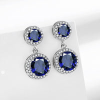 Cercei cu ace din argint 925 si cristale zirconii AAA