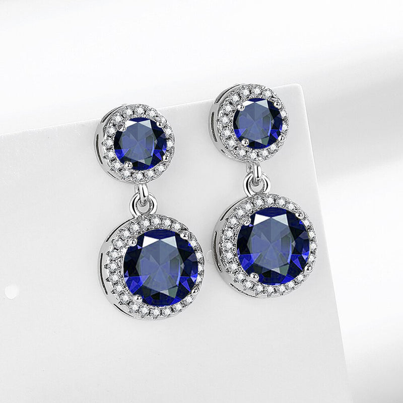 Cercei cu ace din argint 925 si cristale zirconii AAA