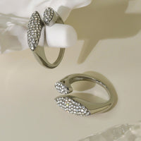 Inel cu zirconii din otel inoxidabil