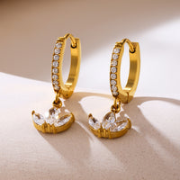 Cercei cu tiara din cristale zirconii