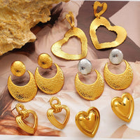 Cercei semiluna din oțel inoxidabil placați cu aur 18K