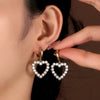 Cercei inima placati cu aur 14k si cristale zirconii