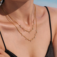 Colier din otel inoxidabil cu zirconiu cubic