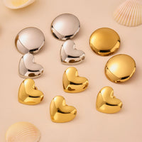 Cercei din oțel inoxidabil in forma de inima