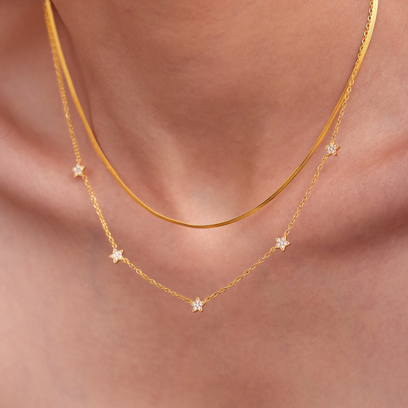 Colier din oțel inoxidabil cu charmuri