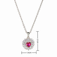 Set placat cu paladiu compus din cercei si colier cu cristale zirconii