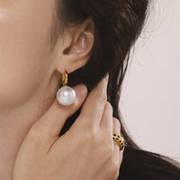 Cercei din otel inoxidabil cu perle din cristal