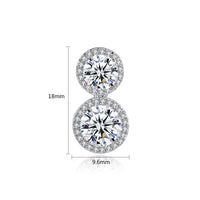 Cercei cu ace din argint 925 si cristale zirconii AAA