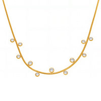 Colier din otel inoxidabil cu zirconiu cubic