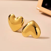 Cercei din oțel inoxidabil in forma de inima