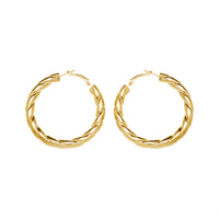 Cercei geometrici din oțel inoxidabil placat cu aur 18K