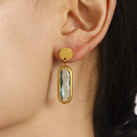 Cercei din otel inoxidabil placati cu aur 18K