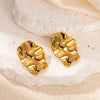 Cercei placati cu aur 18K cu design abstract