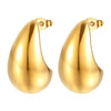 Cercei în formă de picătură din otel inoxidabil placat cu aur 14k
