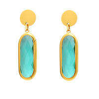 Cercei din otel inoxidabil placati cu aur 18K