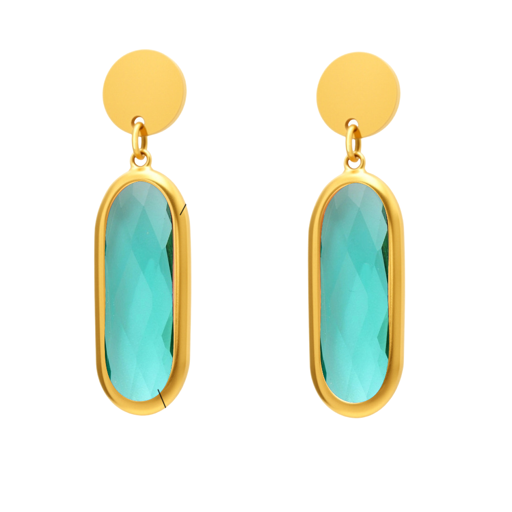 Cercei din otel inoxidabil placati cu aur 18K