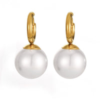 Cercei din otel inoxidabil cu perle din cristal