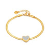 Brățară "Golden Heart"  din otel inoxidabil cu zirconii